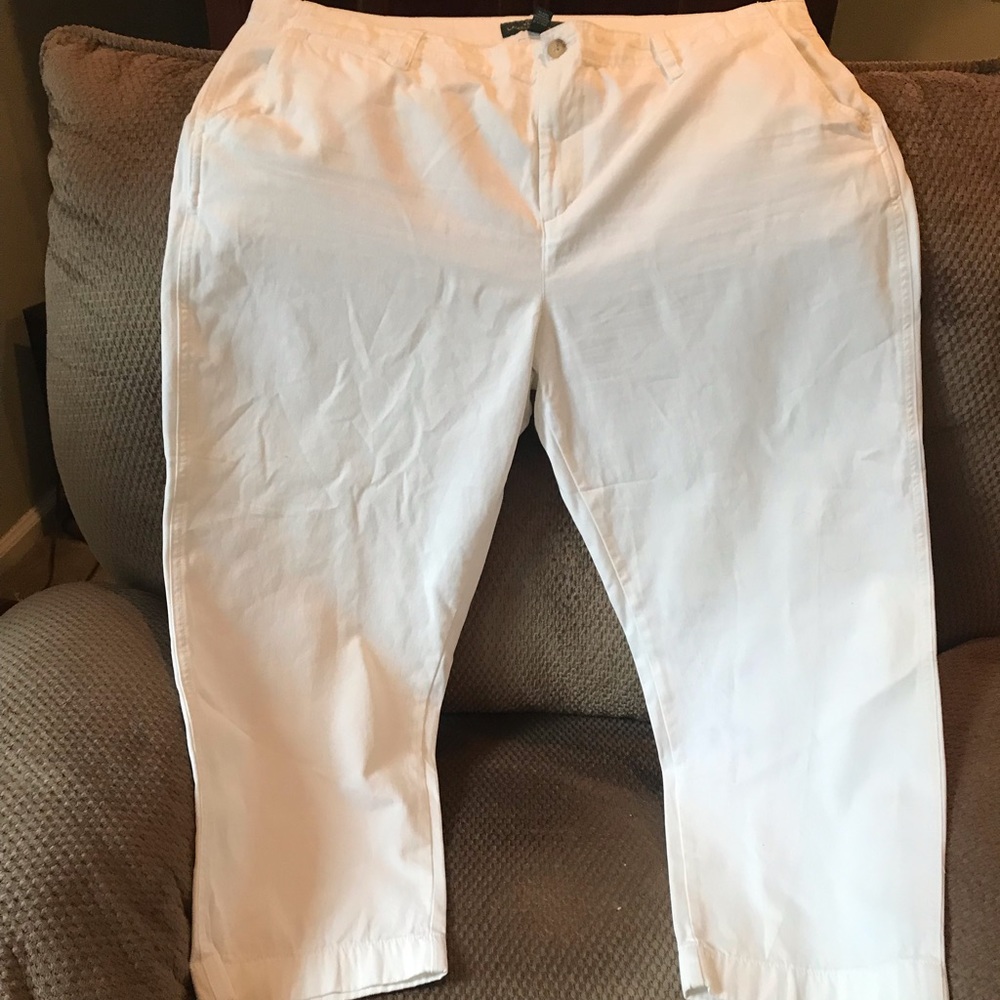 Ralph Lauren Crop White Pants